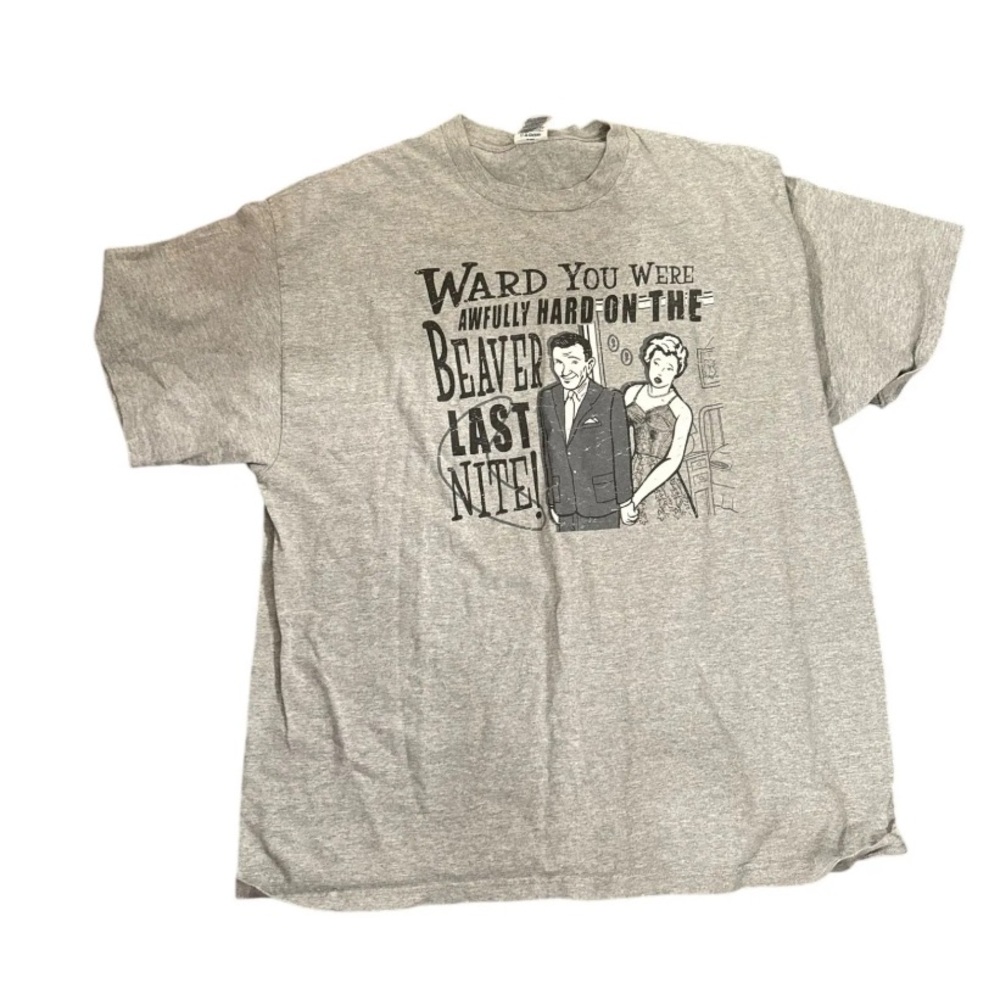 Leave It To Beaver (Parody Shirt) - Gray - Cotton Blend - XL SPENCERS